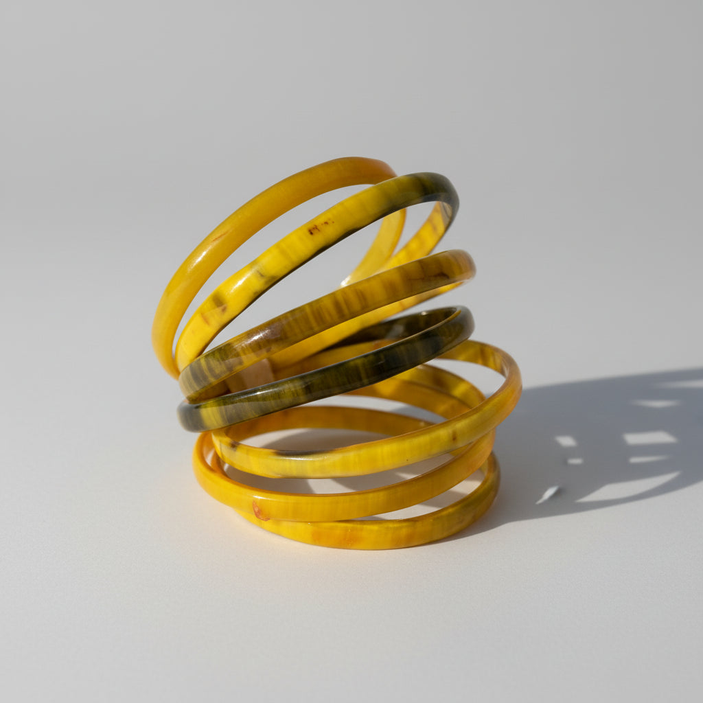 Bracelet en corne issu du savoir faire malgache 